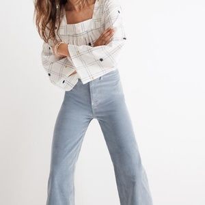Madewell Light Blue Wide-Leg Pants